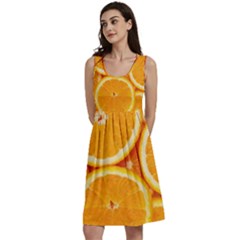 Oranges Textures, Close-up, Tropical Fruits, Citrus Fruits, Fruits Classic Skater Dress by nateshop