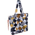 Pattern Tile Squares Triangles Seamless Geometry Drawstring Tote Bag View2