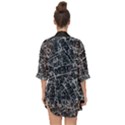 Rebel Life: Typography Black and White Pattern Open Front Chiffon Kimono View2