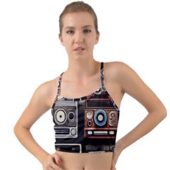 Retro Cameras Old Vintage Antique Technology Wallpaper Retrospective Mini Tank Bikini Top by Grandong