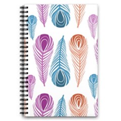 Pen Peacock Colors Colored Pattern 5 5  X 8 5  Notebook by Maspions
