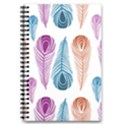 Pen Peacock Colors Colored Pattern 5.5  x 8.5  Notebook View1