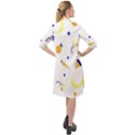 Pattern-fruit-apples-green Long Sleeve Mini Shirt Dress View2