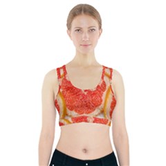 Grapefruit-fruit-background-food Sports Bra With Pocket by Maspions