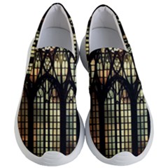 Stained Glass Window Gothic Women s Lightweight Slip Ons by Maspions