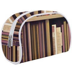 Books Bookshelves Office Fantasy Background Artwork Book Cover Apothecary Book Nook Literature Libra Make Up Case (large) by Posterlux