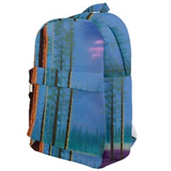 Artwork Outdoors Night Trees Setting Scene Forest Woods Light Moonlight Nature Classic Backpack by Posterlux