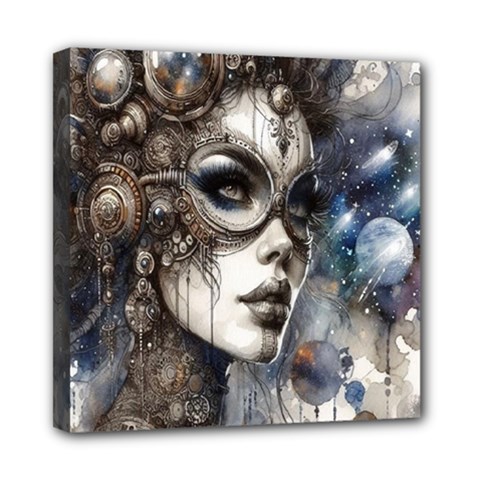 Woman In Space Mini Canvas 8  X 8  (stretched) by CKArtCreations