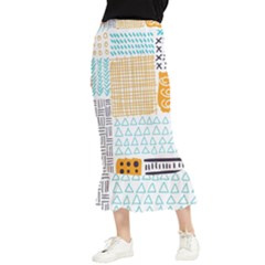 Premium Quality Elegant Orange Maxi Fishtail Chiffon Skirt by Maspions