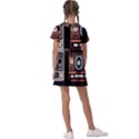 Retro Cameras Old Vintage Antique Technology Wallpaper Retrospective Kids  Asymmetric Collar Dress View2