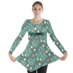 Illustration Pattern Seamless Long Sleeve Tunic  by Maspions