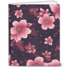 Flower Sakura Bloom 8  X 10  Hardcover Notebook by Maspions