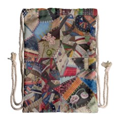 Background Embroidery Pattern Stitches Abstract Drawstring Bag (large) by Ket1n9