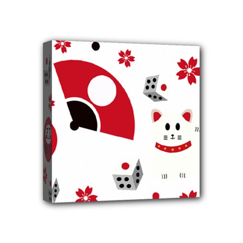 Assorted Illustration Lot Japan Fundal Japanese Mini Canvas 4  X 4  (stretched) by Maspions
