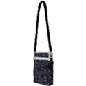 Old man monster motif black and white creepy pattern Multi Function Travel Bag View2