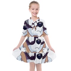 Bluey Christmas Kids  All Frills Chiffon Dress by avitendut