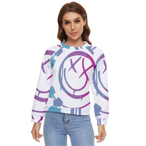 Blink 182 Logo Women s Long Sleeve Raglan T-shirt by avitendut
