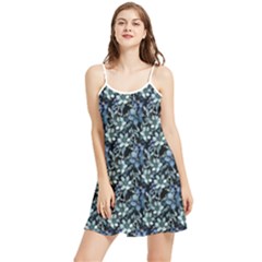 Blue Roses 1 Blue Roses 2 Summer Frill Dress by DinkovaArt