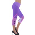 Colorful Labstract Wallpaper Theme Lightweight Velour Capri Leggings  View4