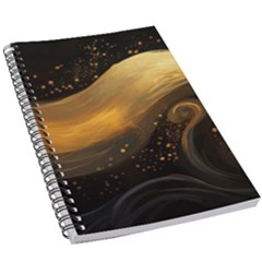 Abstract Gold Wave Background 5 5  X 8 5  Notebook by Maspions