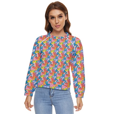 Abstract Pattern Women s Long Sleeve Raglan T-shirt by designsbymallika