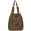 Swirl Vortex Emoji Cyclone Motion Art Center Zip Backpack View1