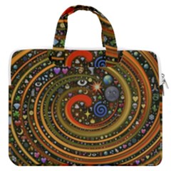 Swirl Vortex Emoji Cyclone Motion Art Macbook Pro 13  Double Pocket Laptop Bag by Paksenen