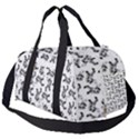 Erotic Pants Motif Black And White Graphic Pattern Black Backgrond Burner Gym Duffle Bag View2