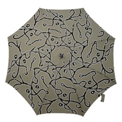 Sketchy Abstract Artistic Print Design Hook Handle Umbrellas (medium) by dflcprintsclothing
