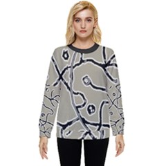Sketchy Abstract Artistic Print Design Hidden Pocket Sweatshirt by dflcprintsclothing