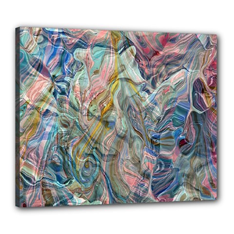 Abstract Flows Canvas 24  X 20  (stretched) by kaleidomarblingart
