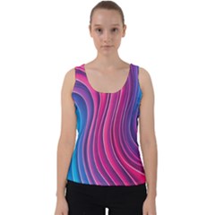 Spiral Swirl Pattern Light Circle Velvet Tank Top by Ndabl3x