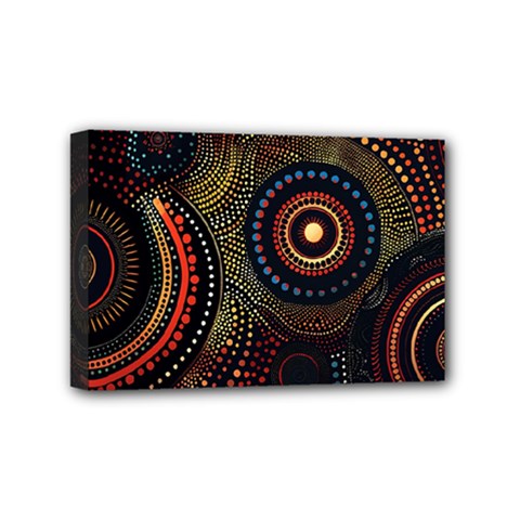 Abstract Geometric Pattern Mini Canvas 6  X 4  (stretched) by Ndabl3x