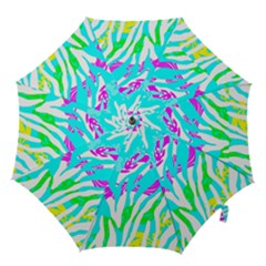 Animal Print Bright Abstract Hook Handle Umbrellas (small) by Ndabl3x