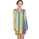 Colorful Rainbow Striped Pattern Stripes Background Long Sleeve Nightdress View1