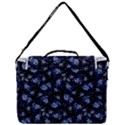 Stylized Floral Intricate Pattern Design Black Backgrond Box Up Messenger Bag View3