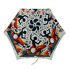 Abstract Drummer Mini Folding Umbrellas by RiverRootz