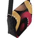 Circle Colorful Shine Line Pattern Geometric Flap Closure Messenger Bag (L) View2