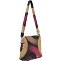 Circle Colorful Shine Line Pattern Geometric Zipper Messenger Bag View1