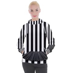 Stripes Geometric Pattern Digital Art Art Abstract Abstract Art Women s Hooded Pullover by Proyonanggan