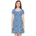 Blue Roses Garden Inside Out Cap Sleeve Dress View1