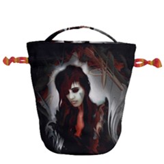 Melancholy Autumn Drawstring Bucket Bag by MRNStudios