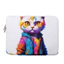 Wild cat 13  Vertical Laptop Sleeve Case With Pocket View1