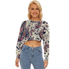 Paisley Print Musical Notes8 Lightweight Long Sleeve Sweatshirt by RiverRootz