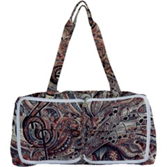 Paisley Print Musical Notes5 Multi Function Bag by RiverRootz