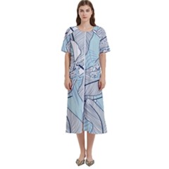 Tropical Flower Seamless Pattern Women s Cotton Short Sleeve Nightgown by Ket1n9