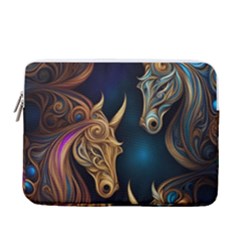 Pattern With Horses 13  Vertical Laptop Sleeve Case With Pocket by 2607694a