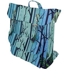 Nature Outdoors Night Trees Scene Forest Woods Light Moonlight Wilderness Stars Buckle Up Backpack by Grandong