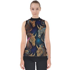 Schwarz Dg9jyfkze1mwpbzobw7q--1--fzuss 6 9444x (1) Mock Neck Shell Top by 2607694a