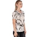 Cat - Artistic Paper Cut Women s V-Neck Scrub Top View3
